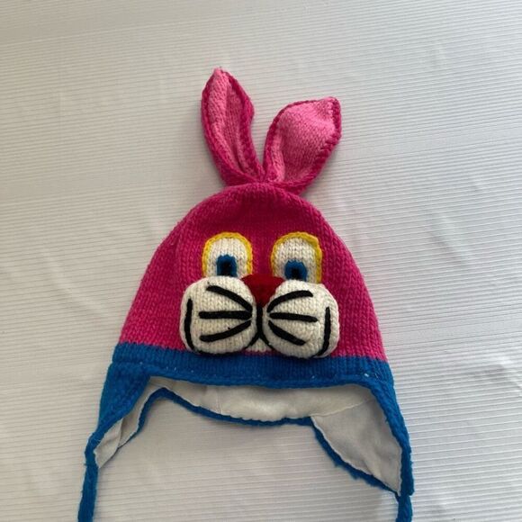 Vive Bien Children’s Child Wool Bunny Beanie Hat VTG Rare - Picture 2 of 5